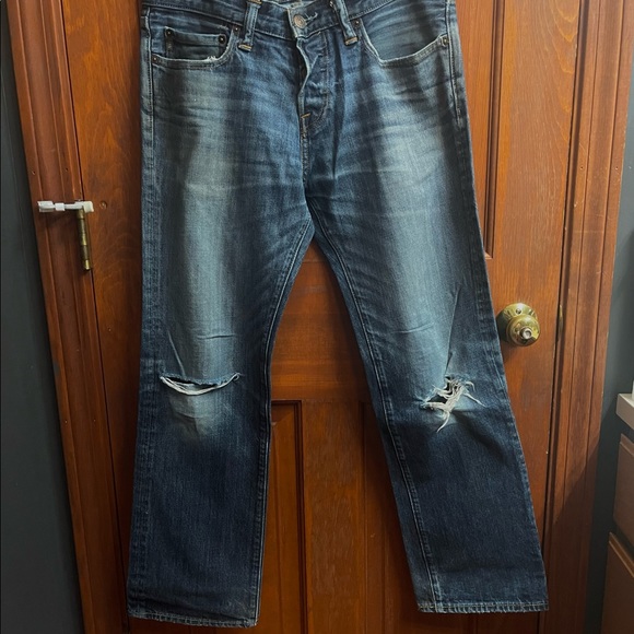 Vintage Y2K Abercrombie & Fitch Distressed Classic Straight Cut Denim Jeans - Picture 9 of 9